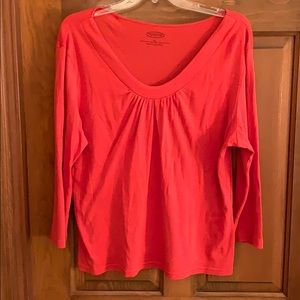 Talbots orange 3/4 sleeve top. -  3/20